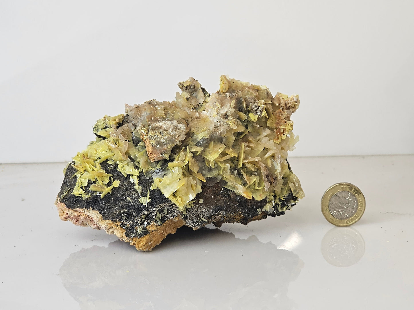 6) Yellow Wulfenite Crystal XL