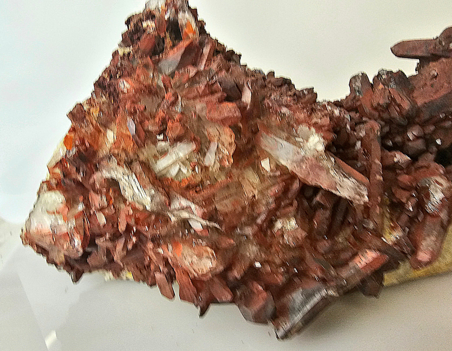 18) Large Hematite Stained Quartz Crystal Cluster