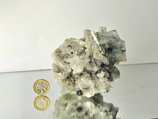 Blue Baryte Pyrite Crystal (#8)