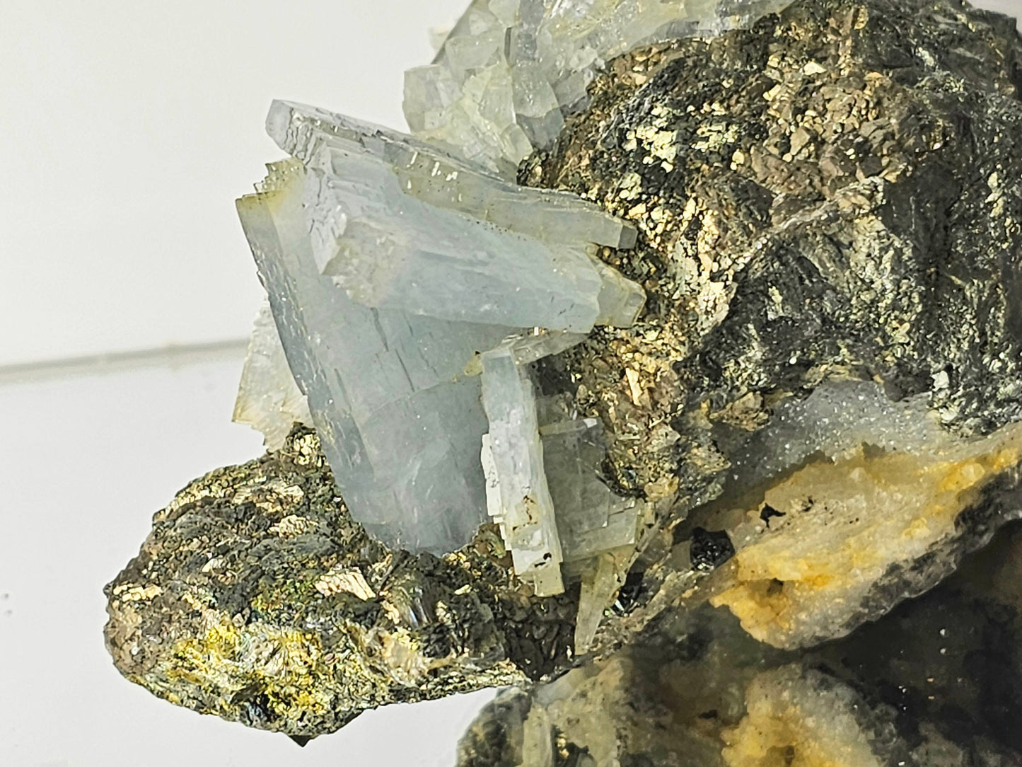 XL Blue Baryte Pyrite Crystal (#6)