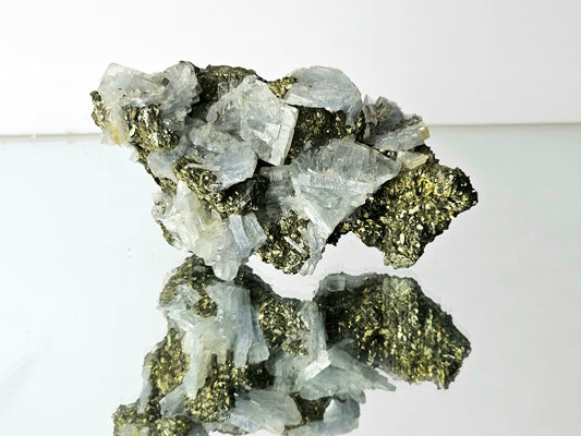 2) Blue Baryte Pyrite Crystal