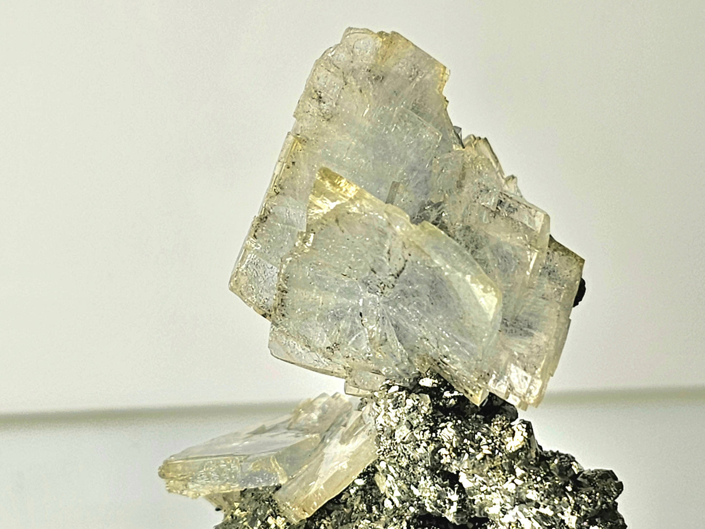 3) Blue Baryte Pyrite Crystal