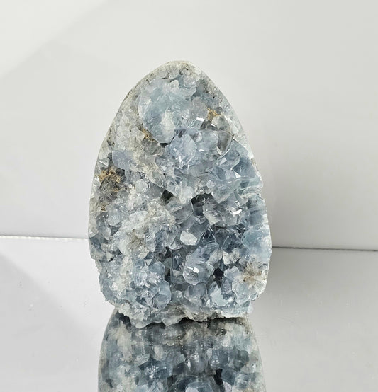 high quality celestite crystal freeform light gummy blue