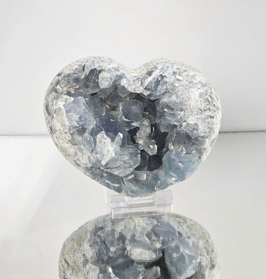 large celstite crystal heart gift