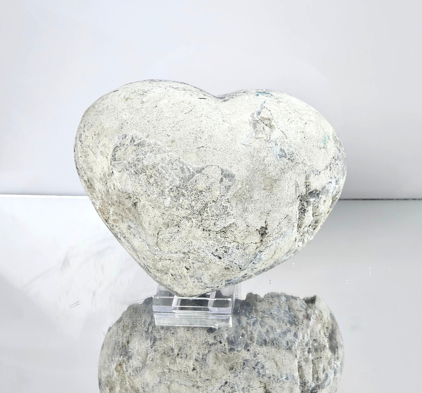 XL Very Large Celestite Crystal Heart (#3)